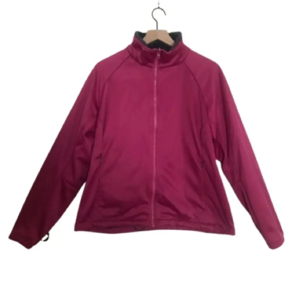 Columbia Sportswear Full Zip Zippered Pockets Mock Neck Sweater Teddy Jacket